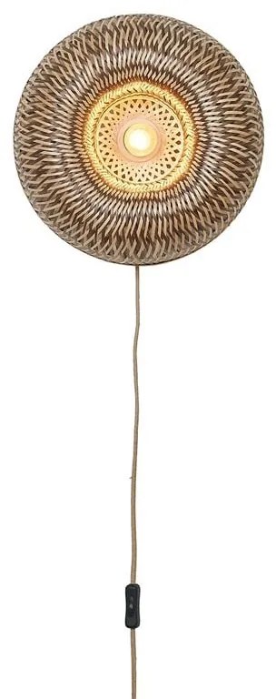 Aplica de perete Eco, Bambus, Barbados natural/brown 35cm