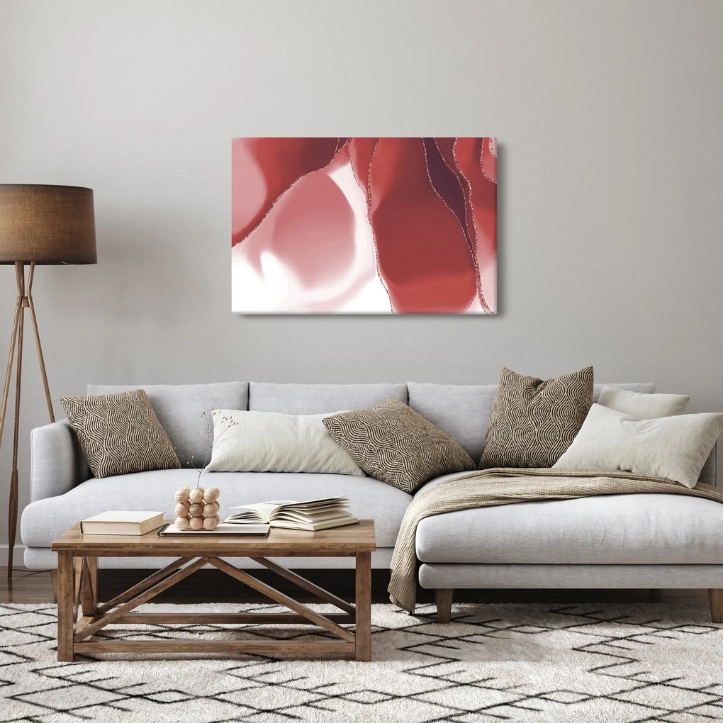 Tablou - Floare abstractă roșie N⁰3 (90x60 cm)