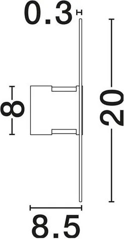 Aplica de perete LED decorativa VETRIO