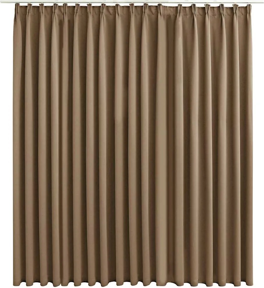 vidaXL Draperie opacă, gri taupe, 290 x 245 cm, cu cârlige