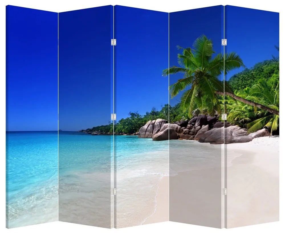 Paravan - Plaja pe insula Praslin (210x170 cm)