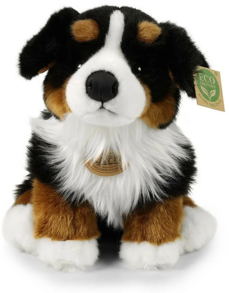 Jucărie pluș Rappa câine Bernese Mountain Dog 28 cm ECO - FRIENDLY