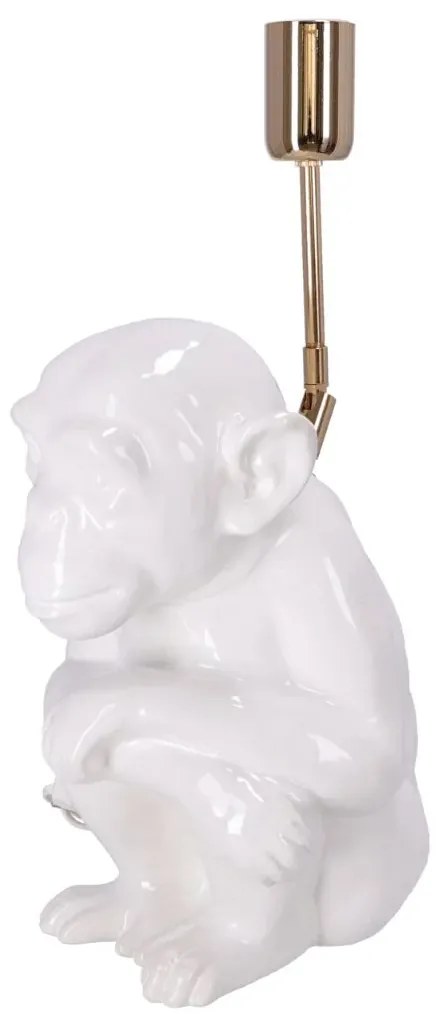 Lampa ceramica Maimuta Alba h 35 cm