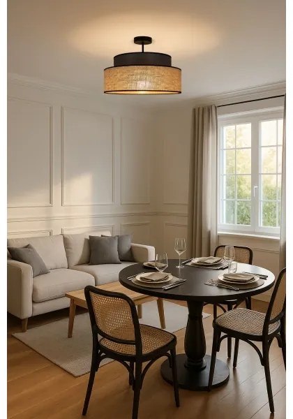 Plafonieră BOHO 1xE27/60W/230V maro/bej