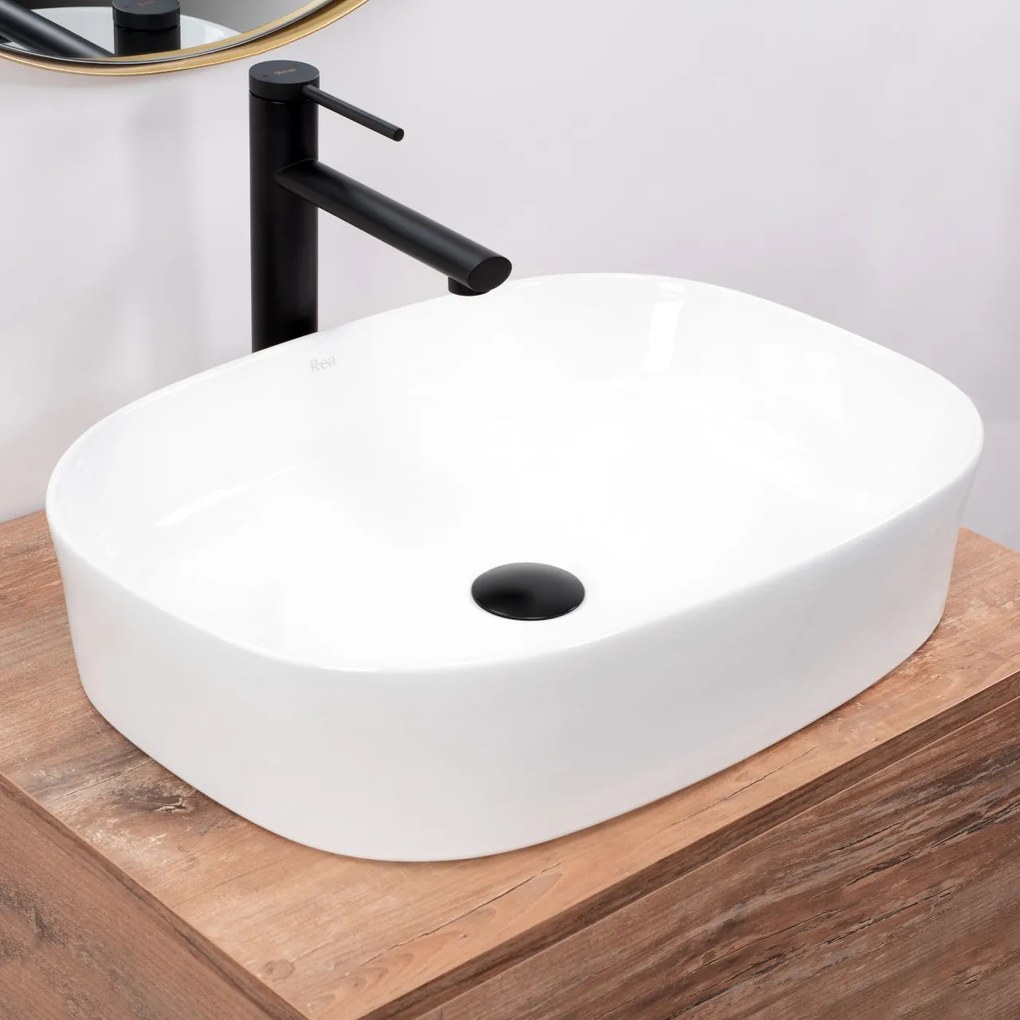 Lavoar ceramica Angie alb L52 cm