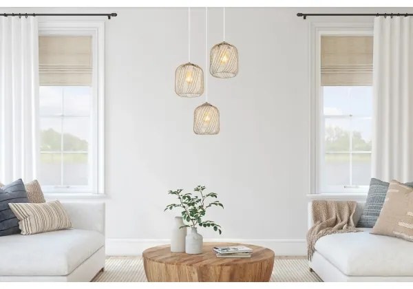 Globo 15965-3HR - Lustră suspendată pe cablu DICHTI, 3xE27/40W/230V