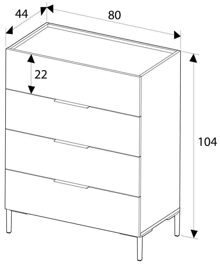 Comodă Seraphina 3 (nuc) . 1109360