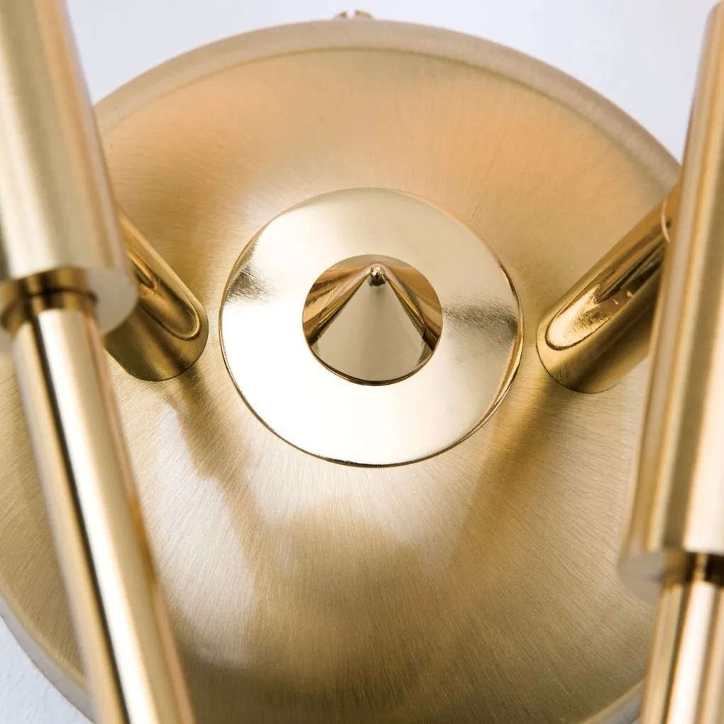 Aplica de perete design modern OPALDESIGN 2L dreapta, auriu mat