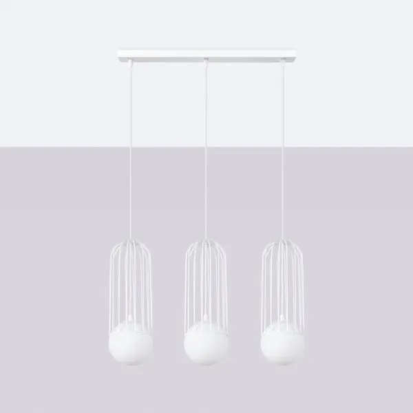 Lustră pe cablu Sollux SL.1333 BRINA 3xG9/8W/230V alb