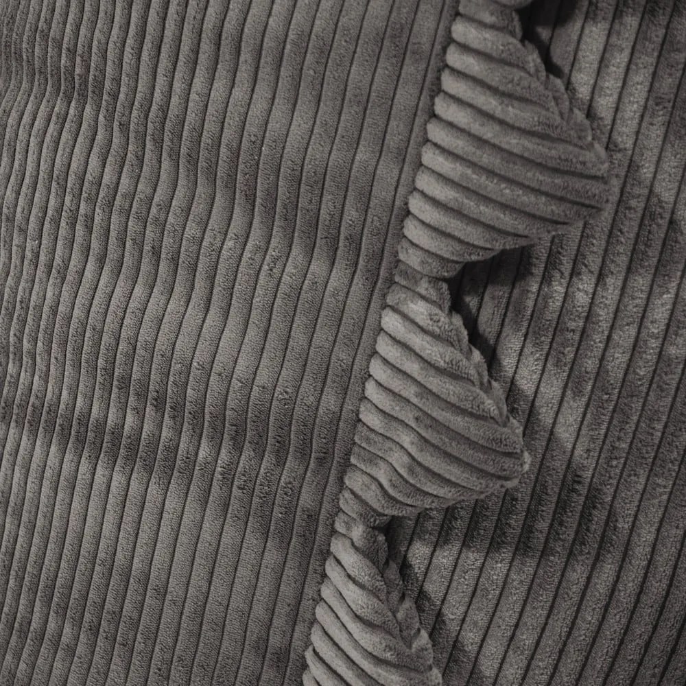 Fotoliu puf pentru copii crem cu tapițerie din catifea reiată Snug 80 Dragon – SLOWDOWN