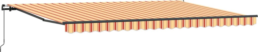 vidaXL Cortina Retractabilă Manual Galben și portocalie 500 × 350 cm