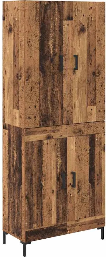 vidaXL Bufet Pe perete Lemn Vechi 69,5 x 34 x 180 cm Lemn compozit