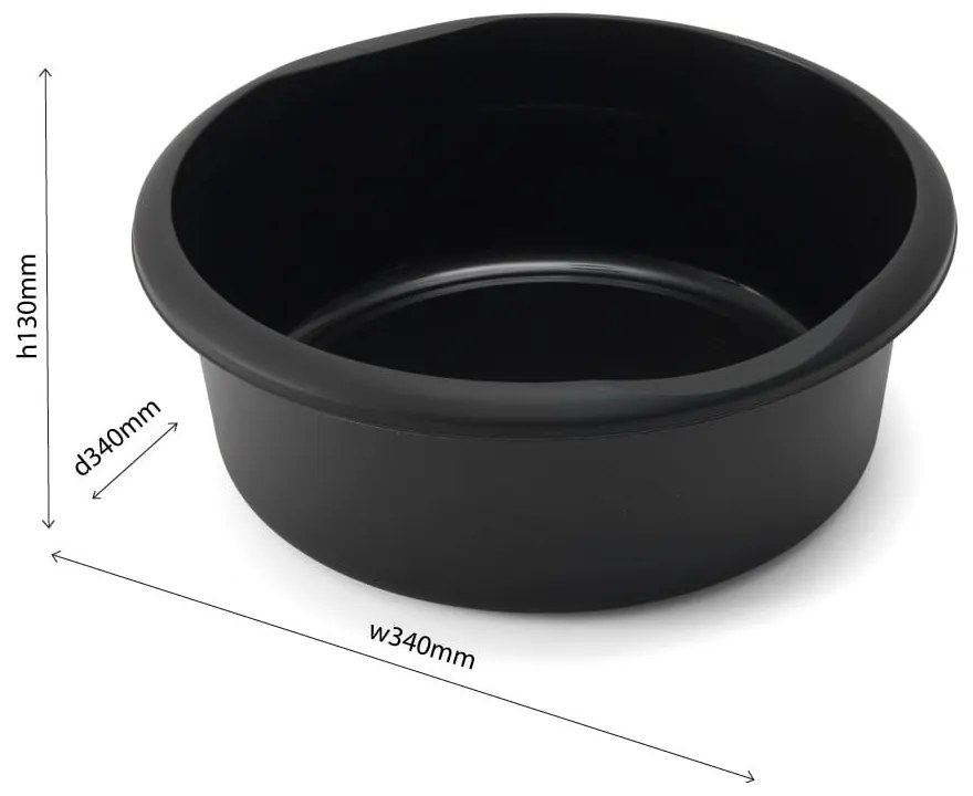 Lighean Addis Circular, 7,7 l, negru