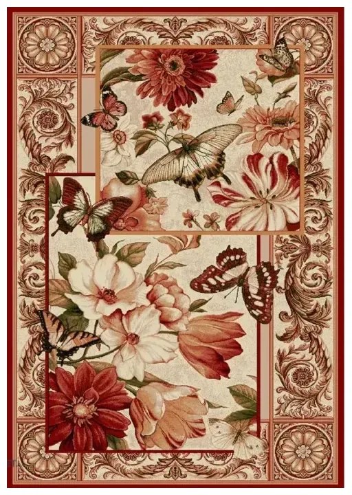 Covor Modern Grena 15004 Selectează mărime: 200 X 300