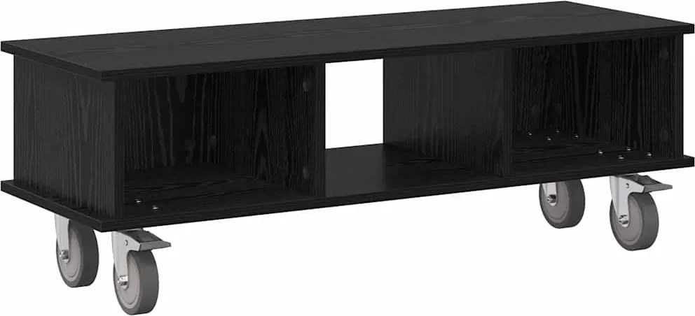 vidaXL Support TV Stejar Negru 100 x 35 x 35 cm Lemn compozit