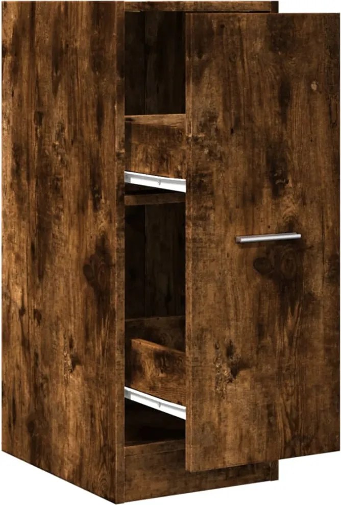 vidaXL Dulap de farmacie stejar fumuriu, 30x41x77,5 cm, lemn prelucrat