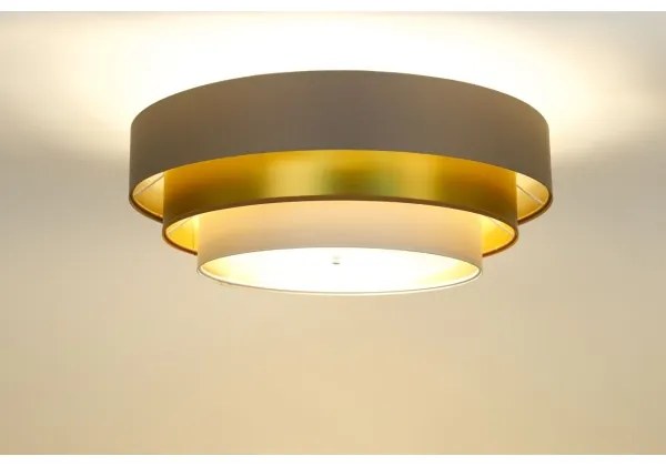 Lustr TRINITI 2xE27/60W/230V maro/auriu/bej