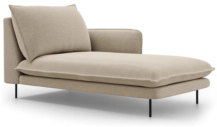 Șezlong divan cu cotieră pe partea dreaptă Cosmopolitan Design Vienna, bej