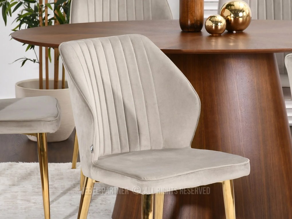 Scaun Greta K (bej + auriu). Promo -14%. 1111058