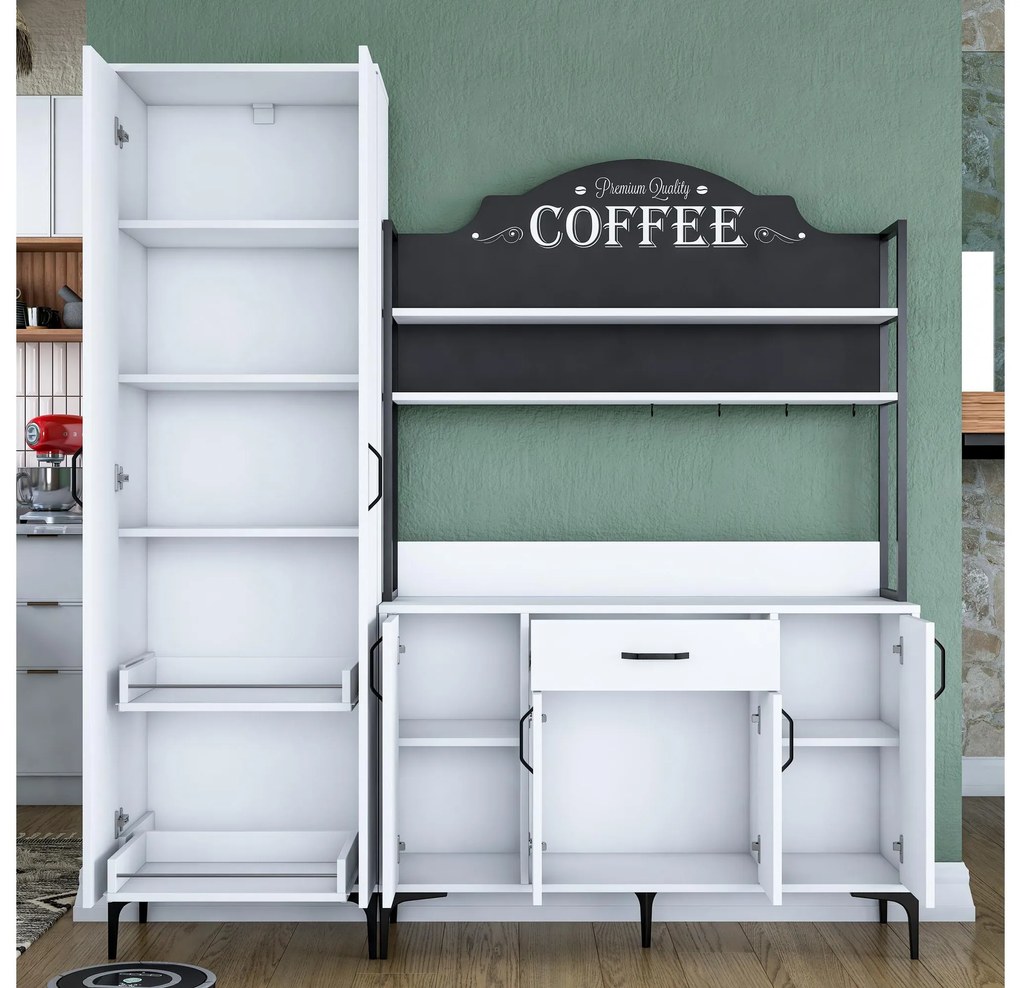Set dulapuri bucătărie Jenaretta 48 (alb + negru). 1107097
