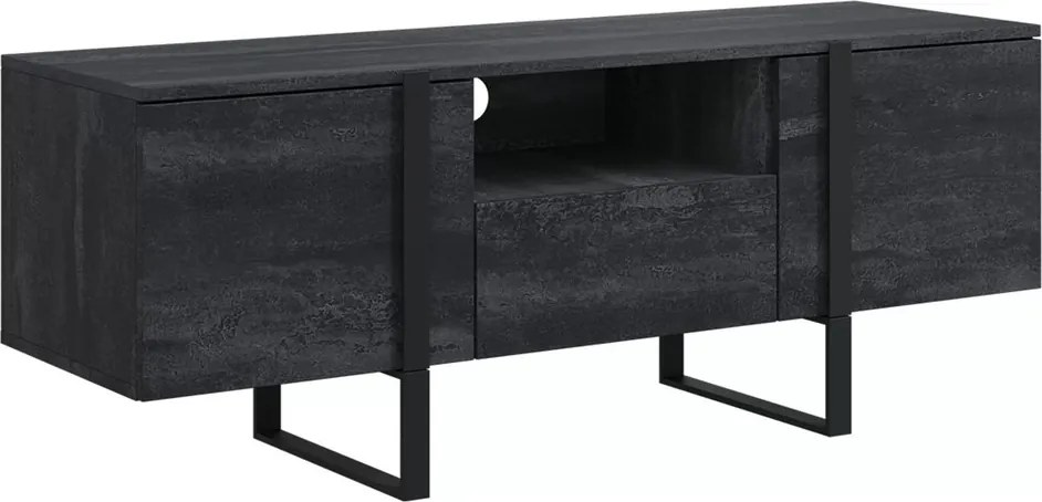 Comodă TV Verica 150 cm cu nișă - cărbune / picioare negre