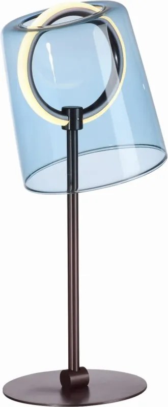 Veioza moderna LED 2700K, sticla, albastru, Zula