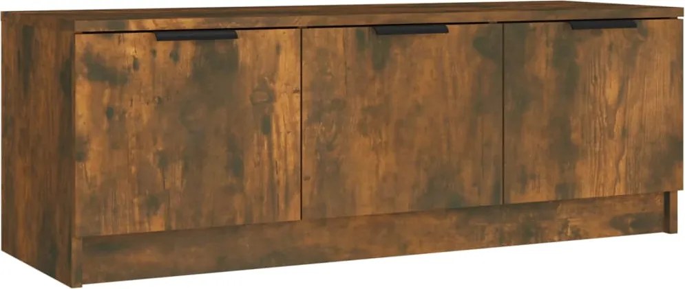 vidaXL Comodă TV, stejar fumuriu, 102x35x36,5 cm, lemn prelucrat