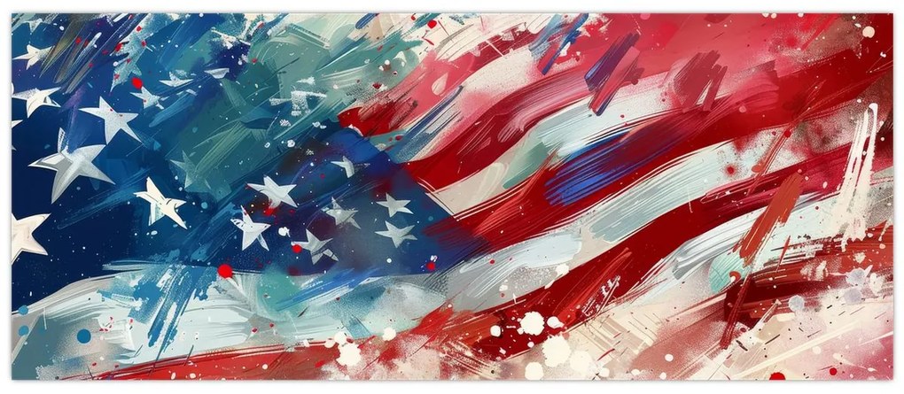 Tablou - Steagul SUA (120x50 cm)