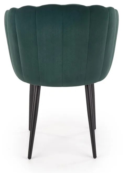 Scaun de bucaterie Bernita, verde/negru