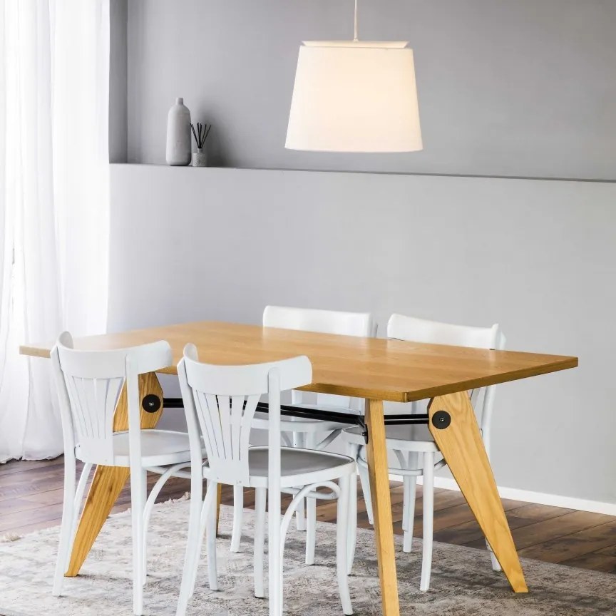 Lustra / Pendul modern design elegant 42cm SAVOY alb