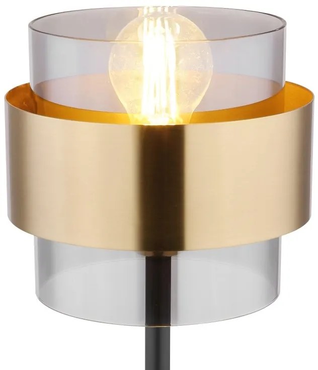 Veioza, lampa de masa design modern MILLEY negru, auriu