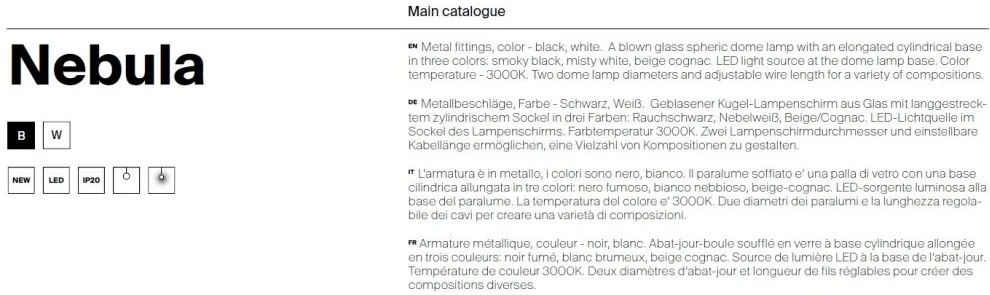 Lustra/Pendul LED design decorativ Nebula 20cm alb