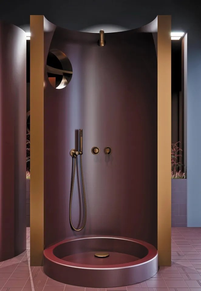 🚿 SILIA – Set de duș cu montare îngropată, pălărie de duș fixă, bronz periat (NQS_C0XK) 🛁