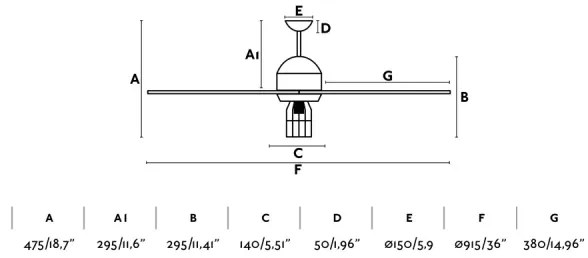 Ventilator de tavan FARO 33703 CHICAGO 1xE27/15W/230V