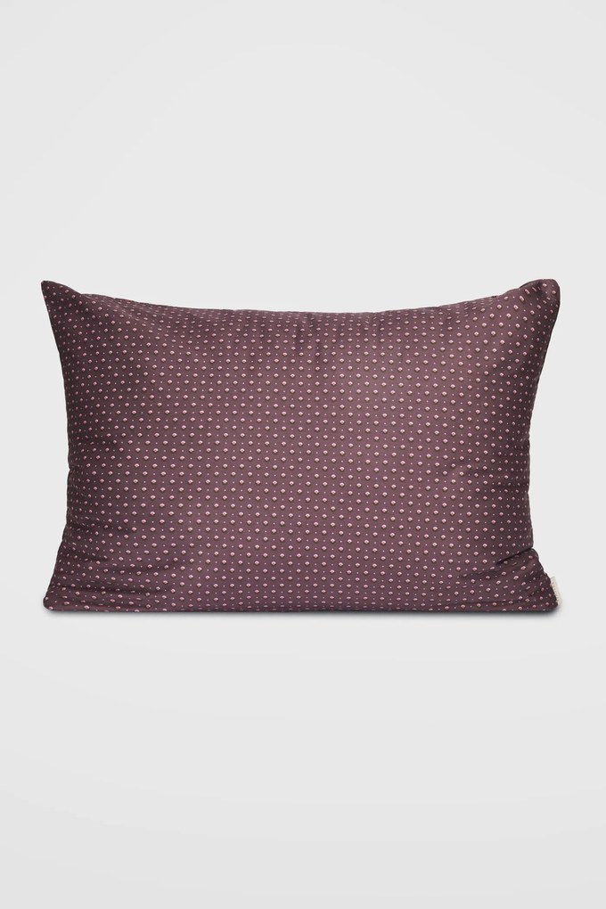 Lenjerie de pat din satin Essenza Ophelia Plum Wine mov-inchis 140x200 cm