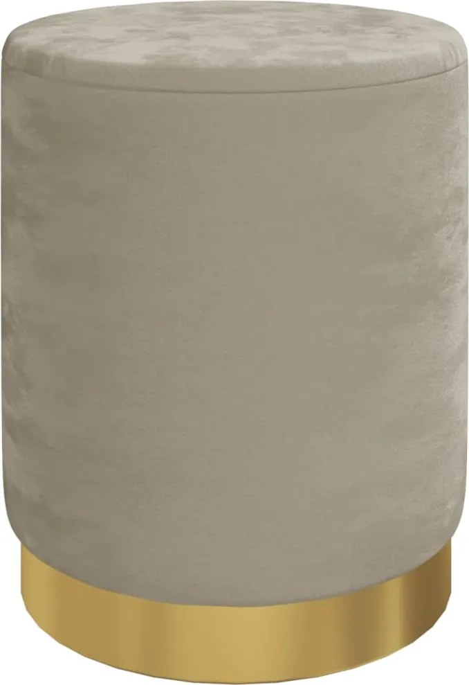 vidaXL Taburet depozitare rotund, gri închis, catifea 31 x 37 cm