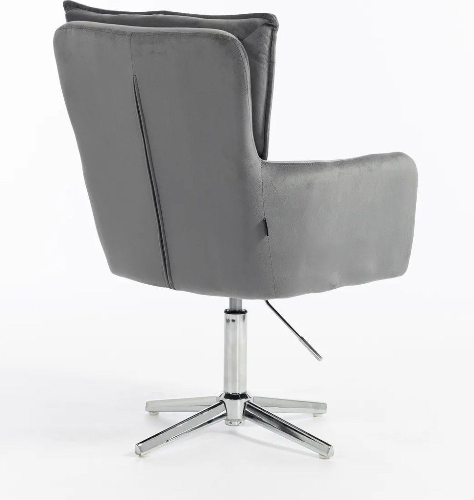 HR250CROSS Scaun Catifea Grafit Bază Cromata