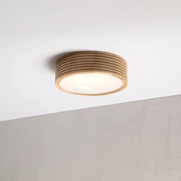 Plafonieră pentru baie OAK 2xE27/15W/230V IP54 stejar Ø 27 cm