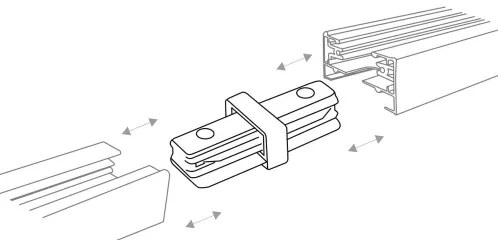 Spot pentru sistem de șină Zuma Line 3015 REFLEKTOR 6xGU10/10W/230V
