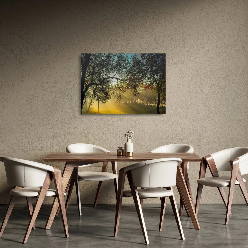 Tablou pe sticlă cu răsărit de soare (70x50 cm)