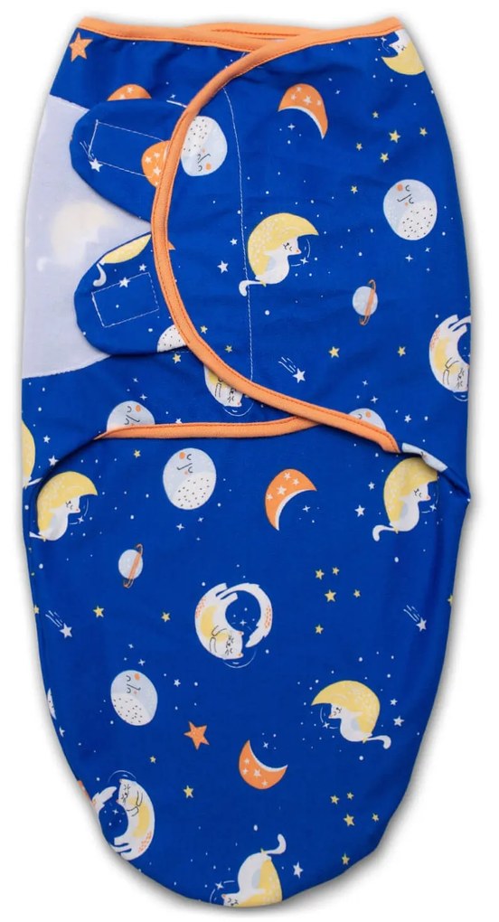 Sistem de infasat reglabil 0-3 luni Kidizi Space Cats, bumbac 100%