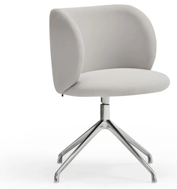 Scaun de sufragerie gri deschis tapițat Mogi – Teulat