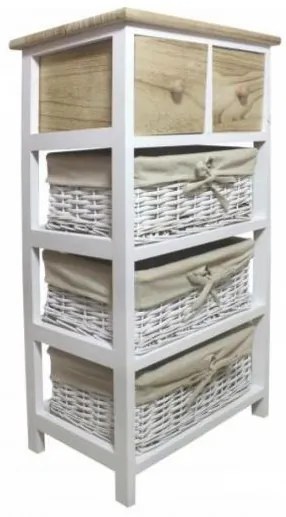 Comoda lemn, 5 sertare, 40x29x73 cm, maro