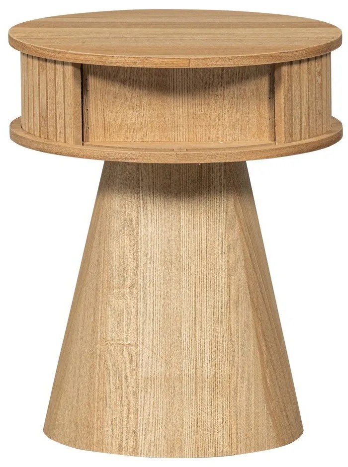 Noptieră în culoare naturală cu aspect de lemn de pin Karri – WOOOD