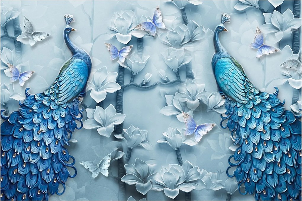 Tablou cu păuni (90x60 cm)