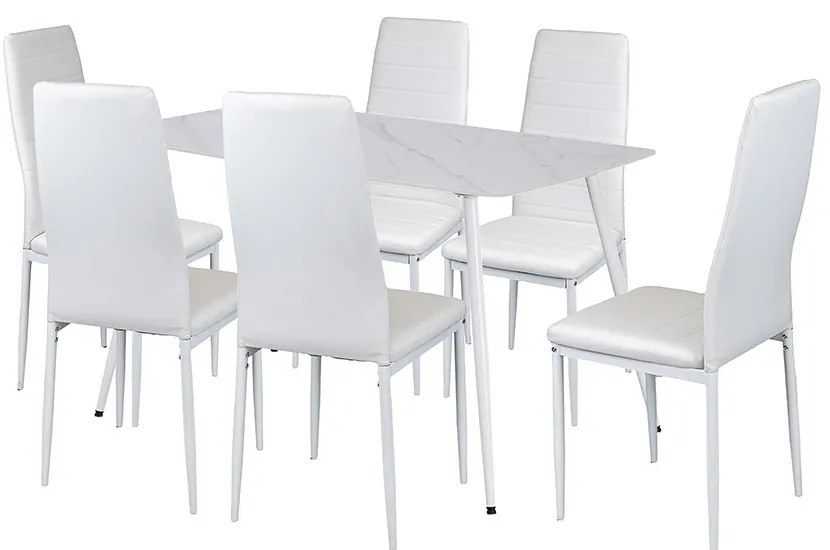 Jenna 6+1 set de sufragerie alb