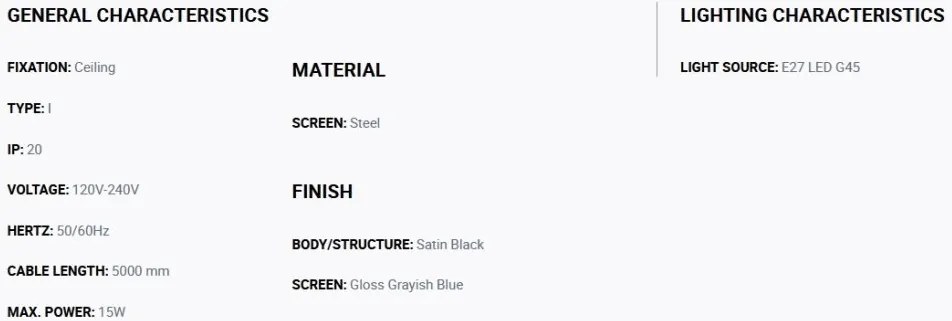 Lustra cu 3 pendule TATAWIN S sticla blue