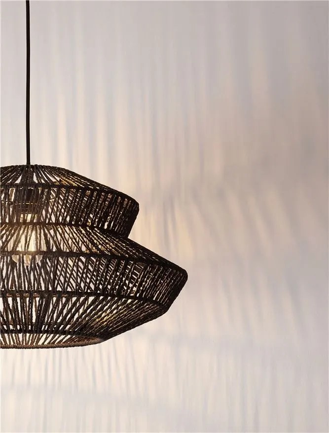 Lustra/Pendul design natural NUA negru