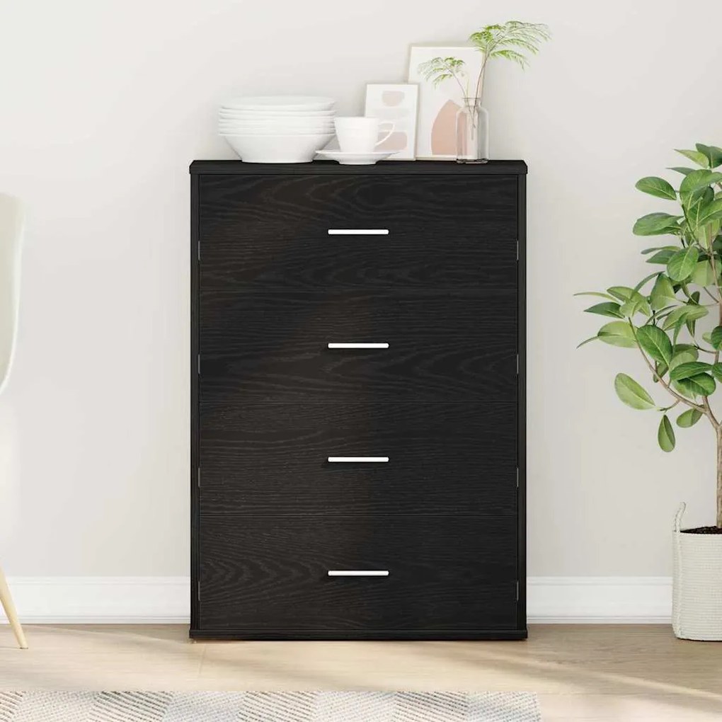 vidaXL Bufet cu sertar Stejar negru 60 x 31 x 84 cm PAL