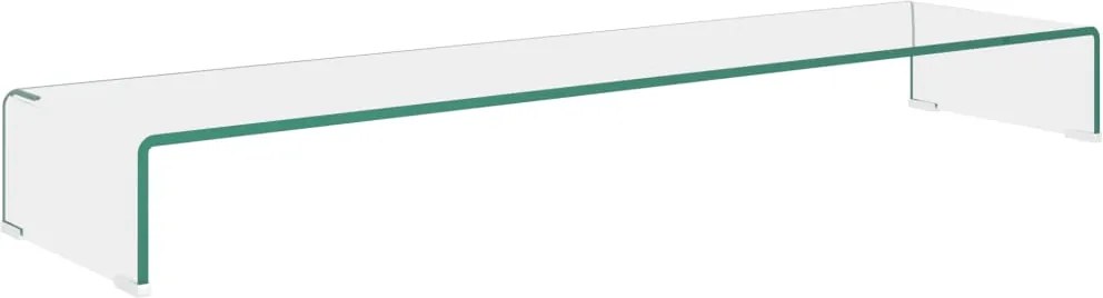 vidaXL Stand TV/Suport monitor sticlă transparentă 120x30x13 cm